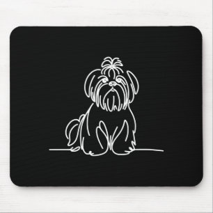 Shih tzu lijn kunst hondeneigenaar prestatie muismat