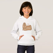 Shih tzu long hair cartoon illustratie (Voorkant volledig)
