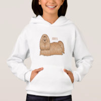 Shih tzu long hair cartoon illustratie