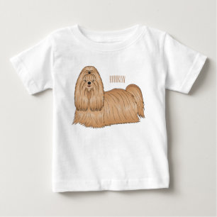 Shih tzu long hair cartoon illustratie