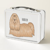 Shih tzu long hair cartoon illustratie (Achterkant)