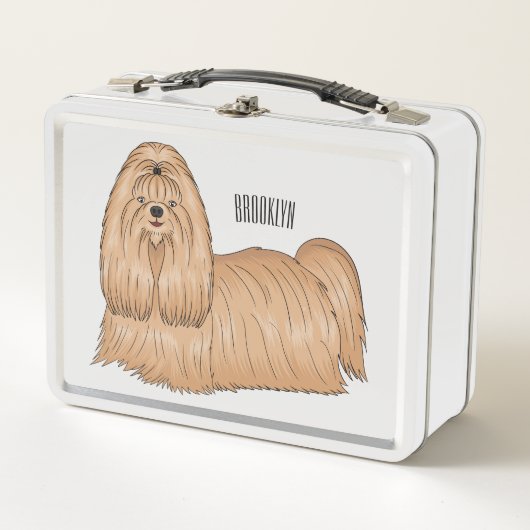 Shih tzu long hair cartoon illustratie (Voorkant)