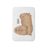 Shih tzu long hair cartoon illustratie badmat (Voorkant Verticaal)