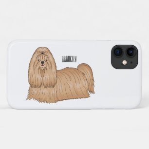Shih tzu long hair cartoon illustratie Case-Mate iPhone case