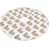 Shih tzu long hair cartoon illustratie kerstboom rok (Gekanteld)