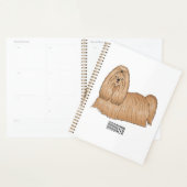 Shih tzu long hair cartoon illustratie planner (Display)