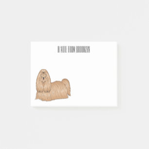 Shih tzu long hair cartoon illustratie post-it® notes