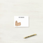 Shih tzu long hair cartoon illustratie post-it® notes (Op bureau)