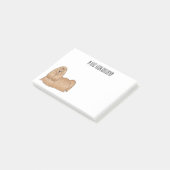 Shih tzu long hair cartoon illustratie post-it® notes (Schuin)