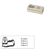 Shih tzu long hair cartoon illustratie rubberstempel (Gestempeld)