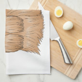 Shih tzu long hair cartoon illustratie theedoek (Quarter Fold)