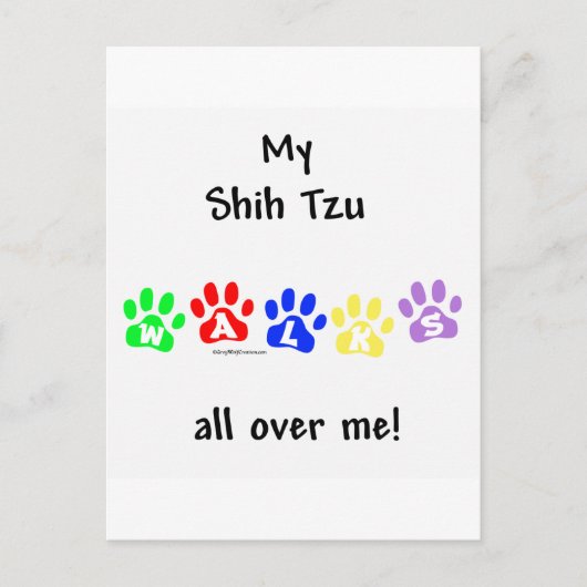 Shih Tzu loopt over je heen Briefkaart (Voorkant)