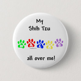 Shih Tzu loopt over je heen - Button