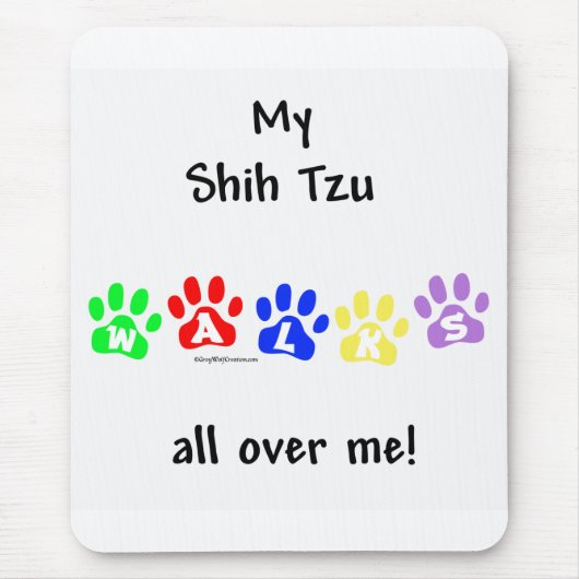 Shih Tzu loopt over je heen Muismat (Voorkant)