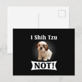 Shih Tzu Love Cute Funny Shih Tzu Aankondigingskaart (Voorkant / Achterkant)