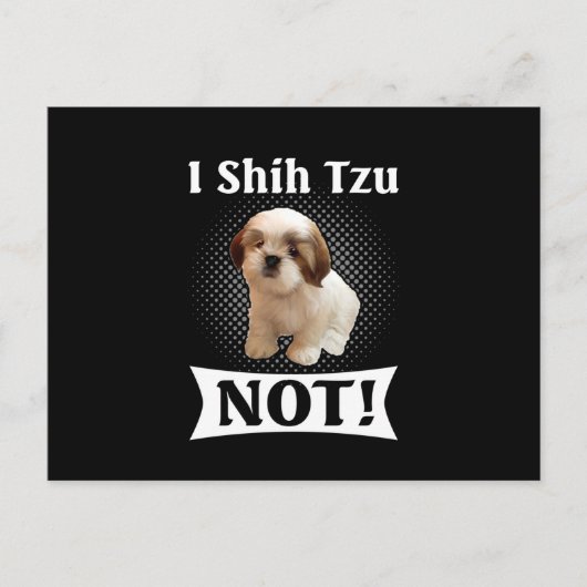 Shih Tzu Love Cute Funny Shih Tzu Aankondigingskaart (Voorkant)