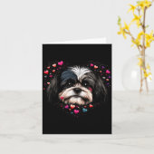 Shih Tzu Love Heart For Valentines Day On Shih Tzu Kaart (Gele Bloem)