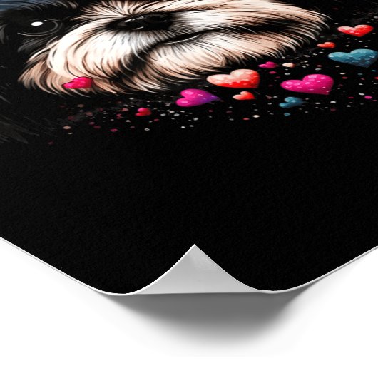 Shih Tzu Love Heart For Valentines Day On Shih Tzu Poster (Hoek)