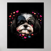 Shih Tzu Love Heart For Valentines Day On Shih Tzu Poster (Voorkant)