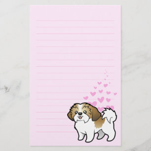 Shih Tzu Love (puppy cut) Briefpapier
