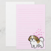 Shih Tzu Love (puppy cut) Briefpapier (Voorkant / Achterkant)