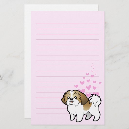 Shih Tzu Love (puppy cut) Briefpapier (Voorkant / Achterkant)