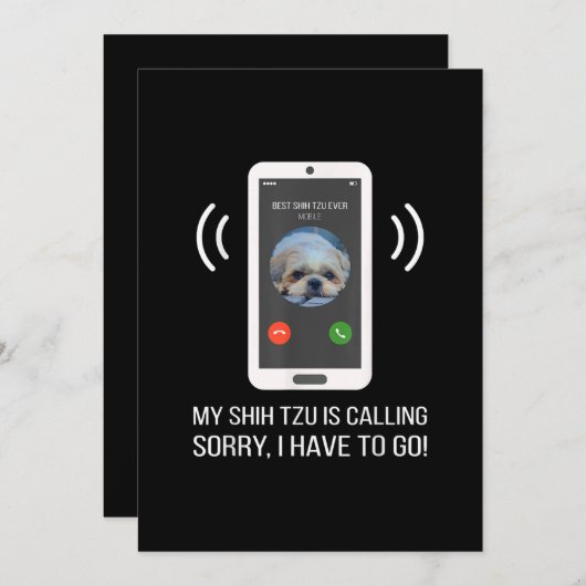 Shih Tzu Lover | Funny Shih Tzu Dog Bedankkaart (Voorkant / Achterkant)