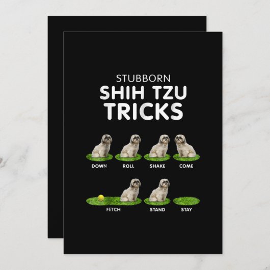 Shih Tzu Lover | Funny Shih Tzu Trick Dog Love Bedankkaart (Voorkant / Achterkant)