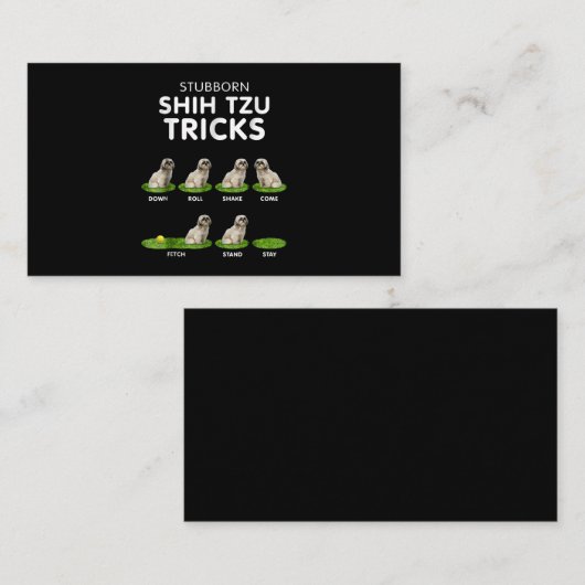 Shih Tzu Lover | Funny Shih Tzu Trick Dog Love Informatiekaartje (Voorkant / Achterkant)