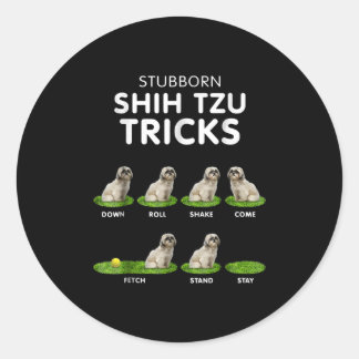 Shih Tzu Lover | Funny Shih Tzu Trick Dog Love Ronde Sticker