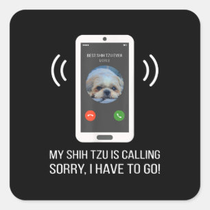 Shih Tzu Lover Grappige Shih Tzu hond Vierkante Sticker