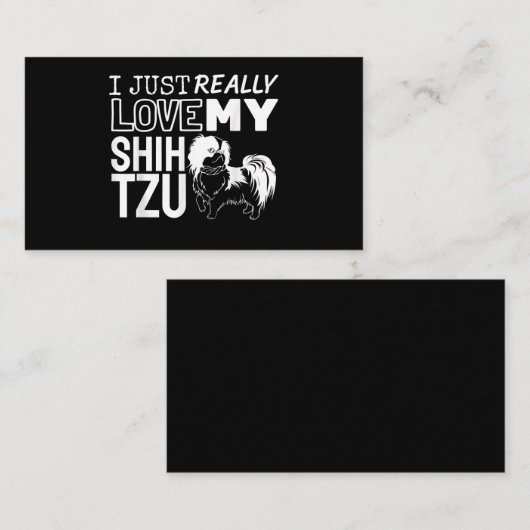 Shih Tzu Lover| Ik hou gewoon van mijn sjiitische Informatiekaartje (Voorkant / Achterkant)