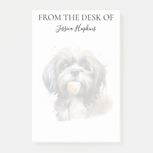 Shih Tzu Lover Monogrammed Dog Post-it® Notes (Voorkant)
