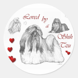 Shih Tzu Lovers Gifts Ronde Sticker