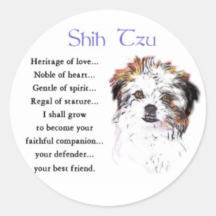 Shih Tzu Lovers Gifts Ronde Sticker