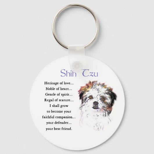 Shih Tzu Lovers Gifts Sleutelhanger (Voorkant)