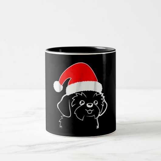 Shih Tzu Lovers | sjiitische Tzu Ugly kerstcadeau Tweekleurige Koffiemok (Center)