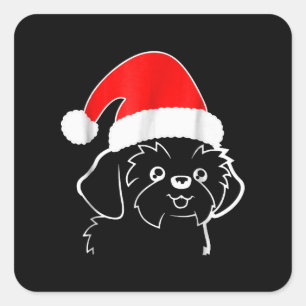 Shih Tzu Lovers sjiitische Tzu Ugly kerstcadeau Vierkante Sticker