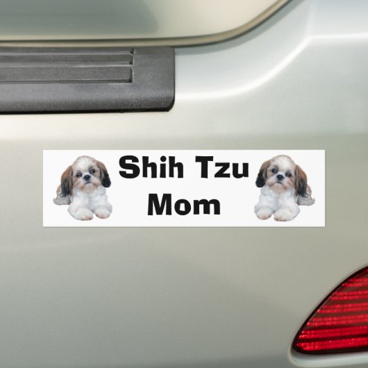 Shih Tzu Ma Bumpersticker (Op auto)
