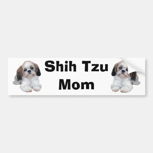 Shih Tzu Ma Bumpersticker (Voorkant)
