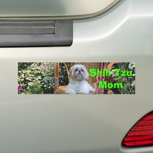 Shih Tzu Ma Bumpersticker (Op auto)