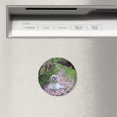 Shih Tzu magneet paarse bloemen (Insitu (Vaatwasser))