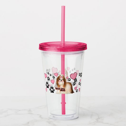 Shih Tzu Mam Acryl Drinkbeker (Voorkant)