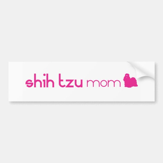 Shih Tzu Mam Bumpersticker (Voorkant)