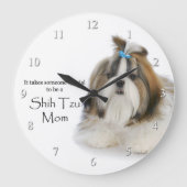 Shih Tzu Mam Clock Grote Klok (Voorkant)