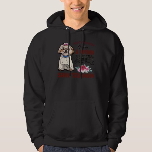 Shih Tzu Mam En Gezichtsmasker Hoodie (Voorkant)