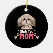 Shih Tzu Mam Keramisch Ornament (Voorkant)