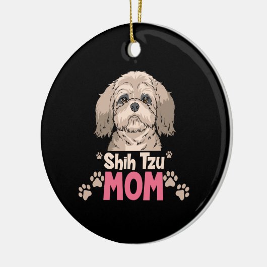 Shih Tzu Mam Keramisch Ornament (Links)