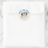 Shih Tzu Mam Ronde Sticker (Tas)
