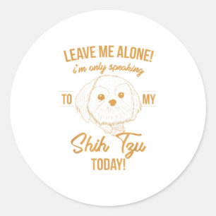 Shih Tzu mama Funny Dog Dierenvriend Moeders Ronde Sticker